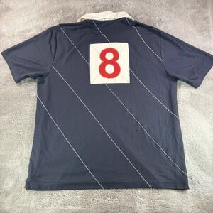 Brooks Brothers 1818 ProSport Rugby 8 Polo Shirt Men's XXL Navy NY 1818 2XL